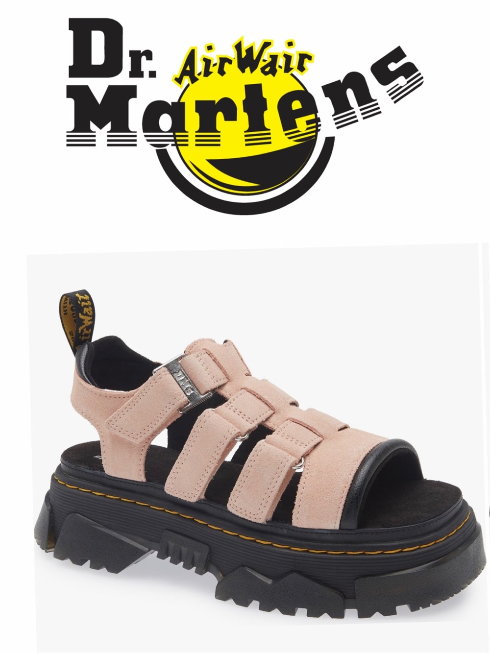 NIB - DR MARTEN MATTISON 3 STRAP SANDALS